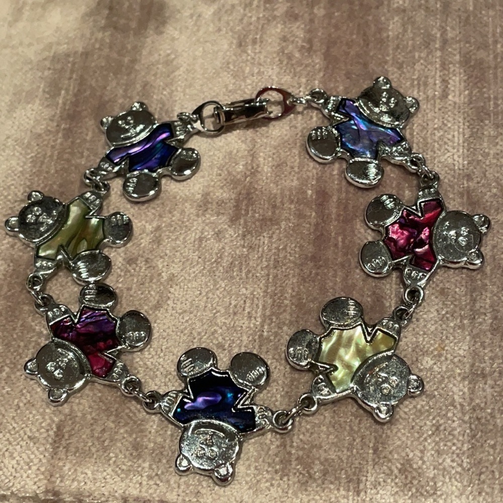 Adorable Bears Bracelet Colorful 7.5”